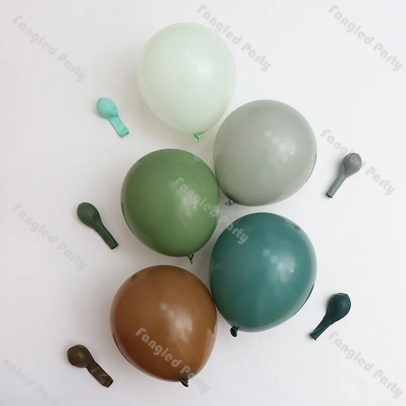 5/10/12/18inch Caramel Green Birthday Balloons Pastel Baby Shower Kids Party Decor Gender Reveal Wedding DIY Boho Party Backdrop