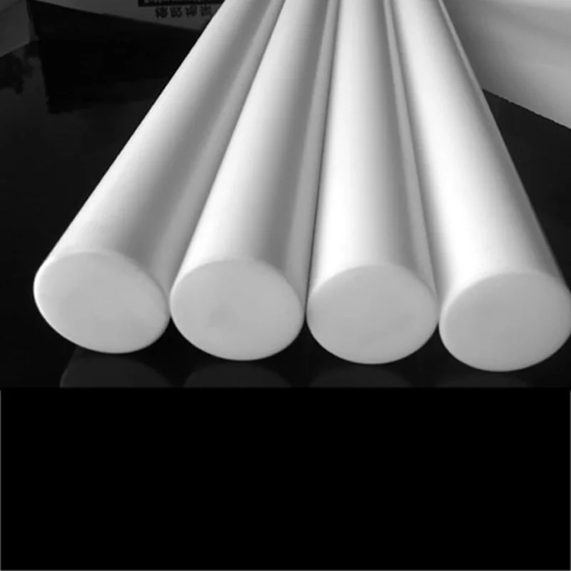 환경 친화적인 무독성 DIY PTFE 플라스틱 막대, 직경 PTFE 막대 막대, 흰색 폴리테트라 플루오렌 막대, 20mm ~ 50mm