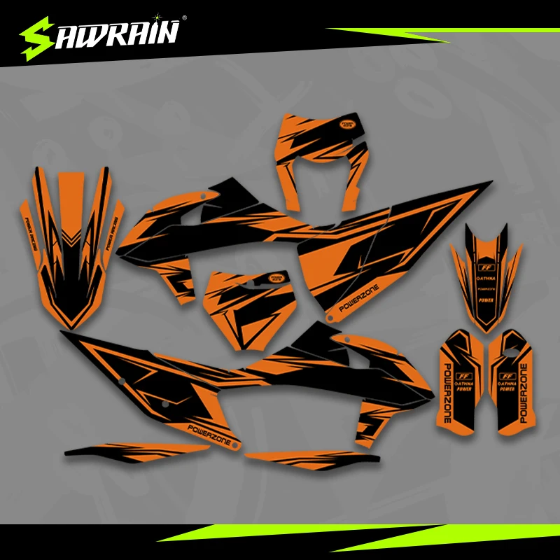 

Sawrain Motorcycle Graphics Backgrounds Decal Stickers Kits for KTM EXC XCW SXF 19-22SXF 20-23EXC 012