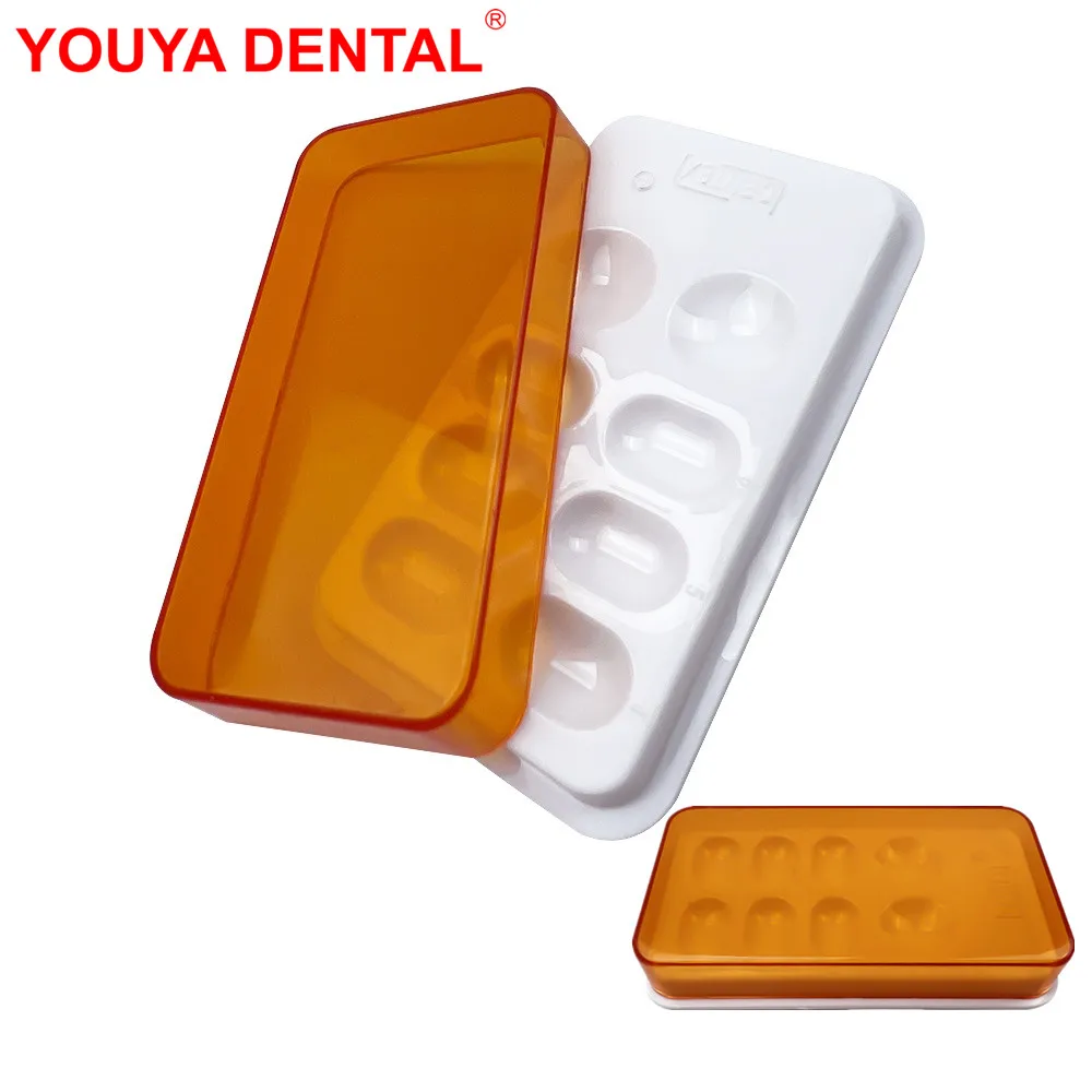 

1pcs 8 Holes Shading Light Storage Box Dental Resin Shading Box Case Synthctic Acrylic Color Toning Dentistry Dentist Materials