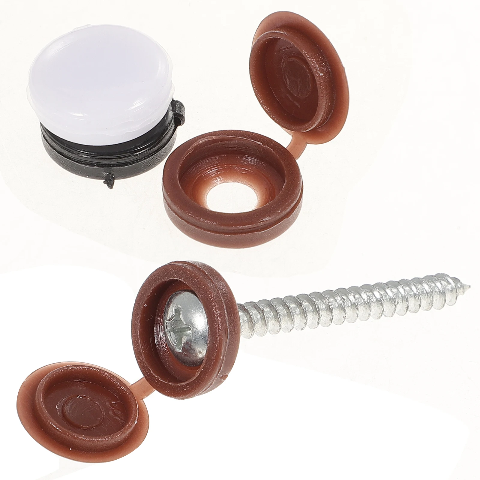 

180pcs Hole Cover Caps Black Plastic Outlet Cover Screws Protection Decorative Furniture Walls Durable PE Material