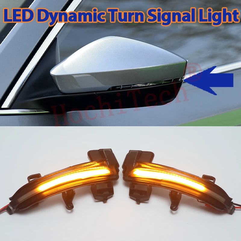 Dynamic LED Turn Signal Lights Rearview Mirror Indicator Blinker Repeater for Skoda Superb B8 MK3 III 3V A7 2015-2021 2022 2023