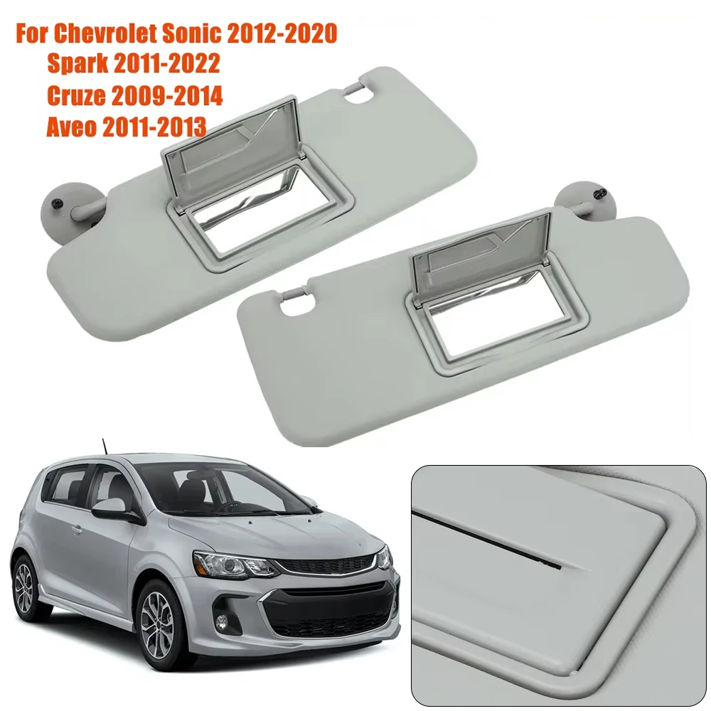 

Внутренний солнцезащитный козырек автомобиля с зеркалом для макияжа для Chevrolet Chevy Sonic 2012-2020 Spark 2011-2022 Cruze 2009-2014 Aveo 2011-2013