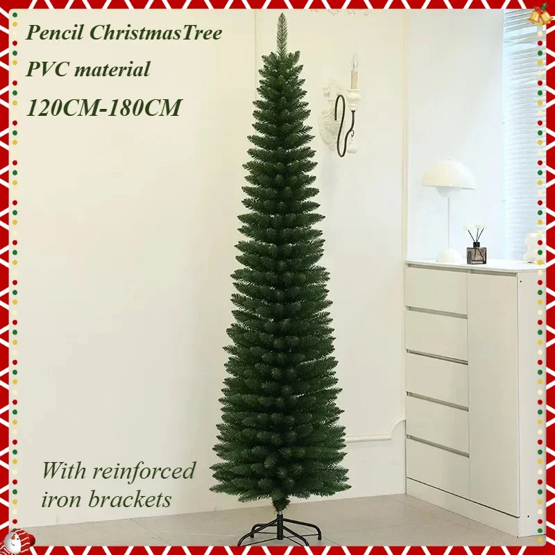 

Artificial Christmas Tree 120CM-270CM Large PVC Pencil Christmas Tree Family Shopping Center Christmas Atmosphere Decoration