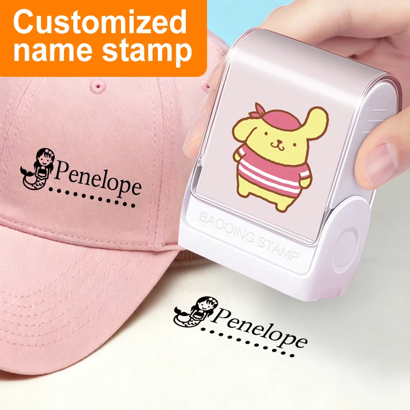 

Индивидуальный водонепроницаемый штамп с дизайном ПомПомПурин для рождественских подарков, идеально подходит для школьных принадлежностей и личной организации.