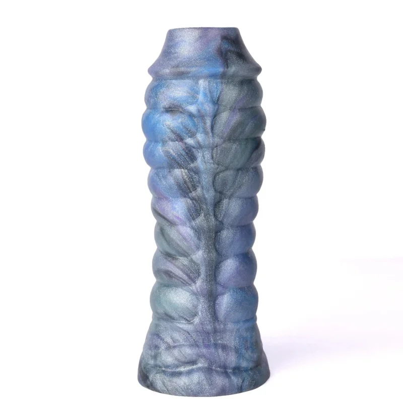 Masturbator FAAK Fantasy Ribbed Dragon Penis Sleeve Soft Silicone Sex Toys Sheath Stretchable Cock Enlargement Hollow  Male