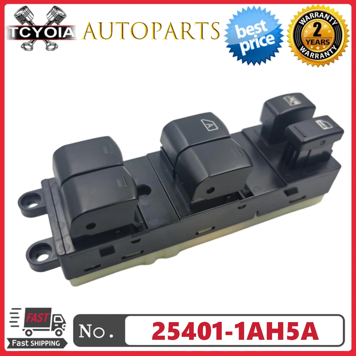 

254011AH5A Переключатель стеклоподъемника передней левой двери (со стороны водителя) для Nissan 25401-1AH5A