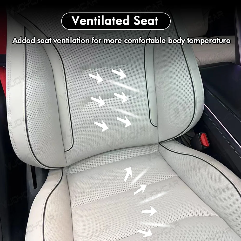 Accessori interni per auto Tesla Sedili di ventilazione per sport auto Sedili di lusso in pelle nappa per modifica Tesla Model 3 Model Y