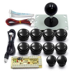 Cópia Sanwa-DIY Arcade Game Kit, 8 Way Joystick, botões, controlador USB, Suporte Zero Delay Board, Raspberry Pi, PC, Android, PS3