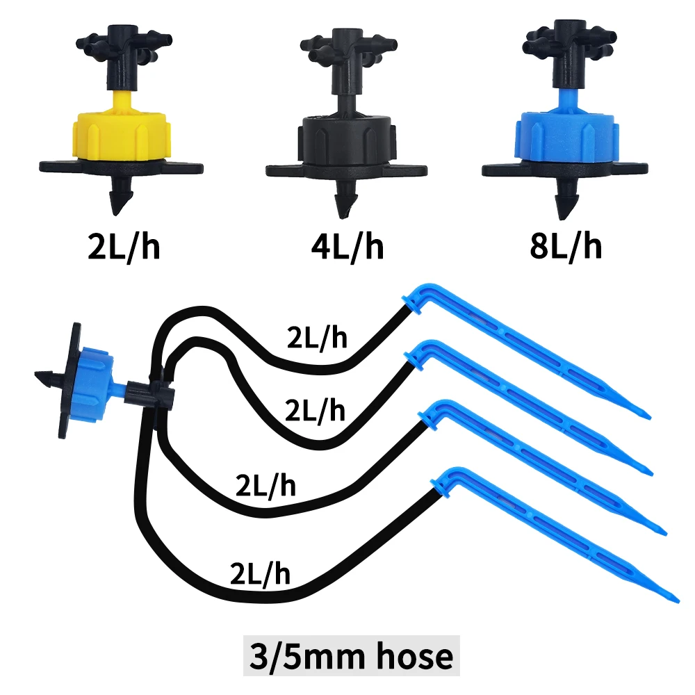 Garden Automatic Watering System Drip Irrigation 4-Way 3/5mm 2-Way Drip Arrow Transmitter Potted Plant 10/20set Greenhouse