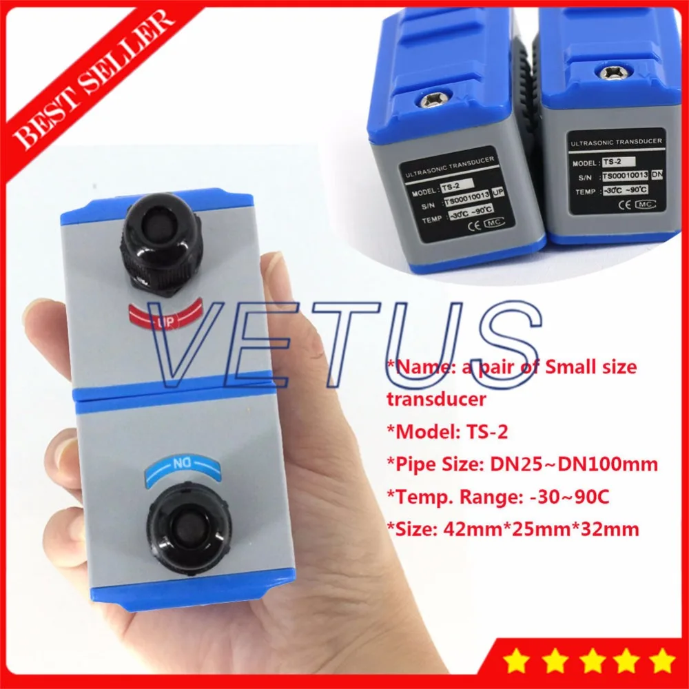 TUF-2000M + TS-2 + TM-1 + TL-1 Digital Ultrasonic Flowmeter Air Flow Meter Modul dengan Ukuran Kecil Clamp-On Transduser