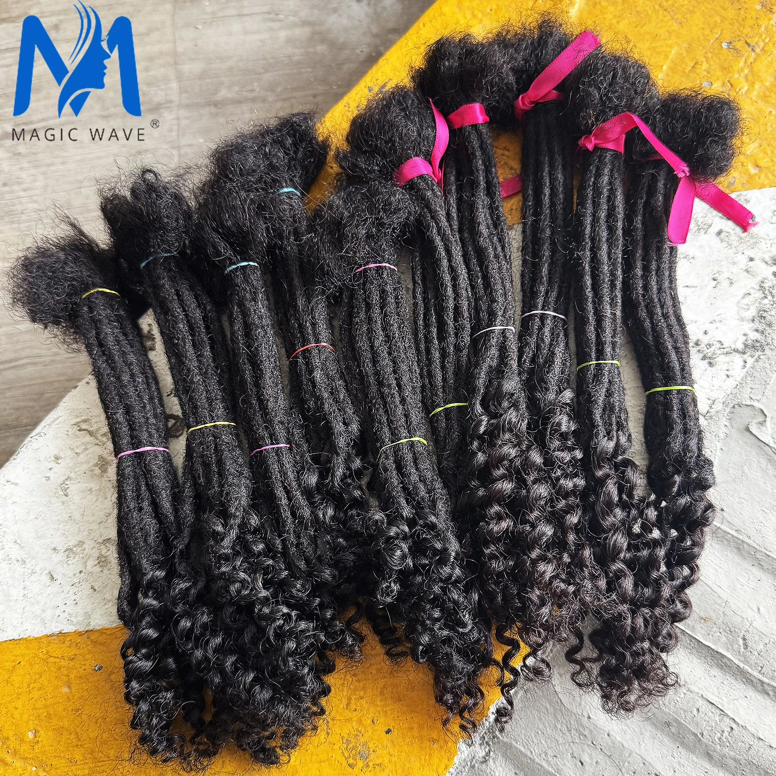 8-14 بوصة Locs Dreadlock تمديد الشعر البشري مع أطراف مجعدة 100% شعر بشري دائم Loc تمديد يمكن صبغها ابيض #4