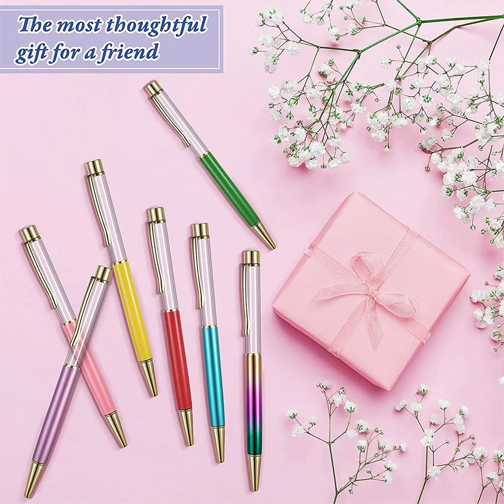 22 Colorful Empty Tube Floating DIY Pens,Metal Pens, Building Your Favorite Liquid Sand Pens Supplies for Many Occasions