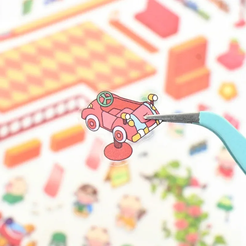 Regalo para adultos y niños, juguetes clásicos, pegatinas de casa en miniatura 3D, Kit de artesanía de paisajismo creativo DIY, actividad divertida para aliviar el estrés