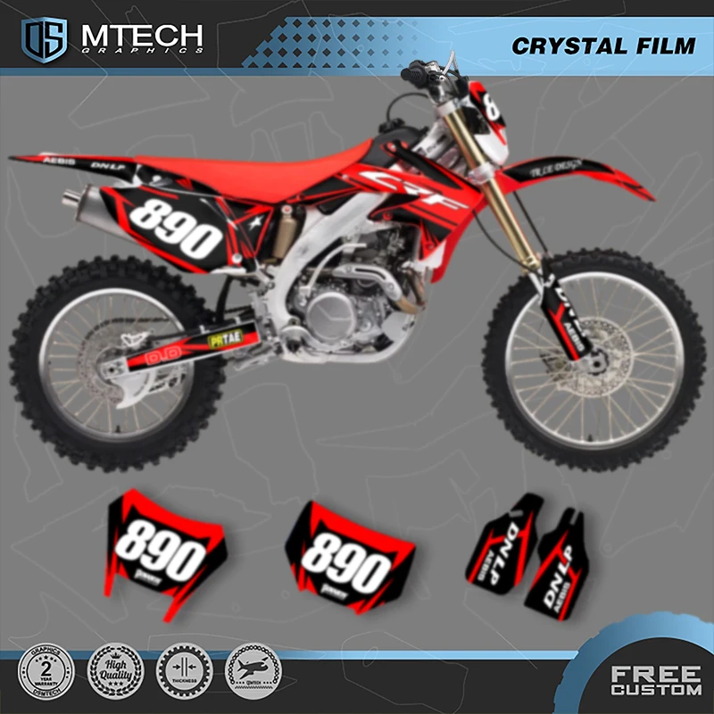 

DSMTECH For HONDA CRF450X 2005 2006 2007 CRF 450X 2008-18 Custom Motorcycle Graphics Background Decals Stickers Kits