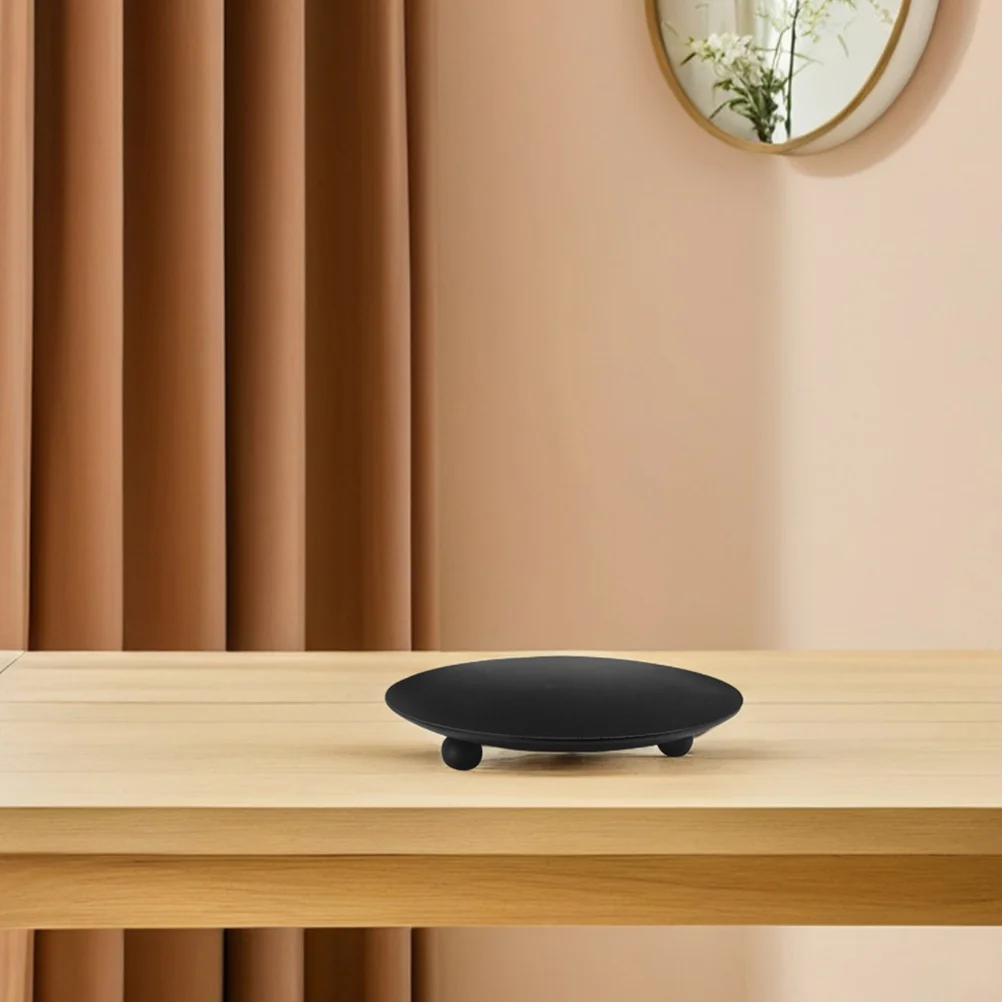 6 قطع من حوامل الحديد باللون الأسود العتيق، صواني ديكور رومانسية لسطح الطاولة لحفلات الزفاف وعيد الميلاد وعيد الشكر