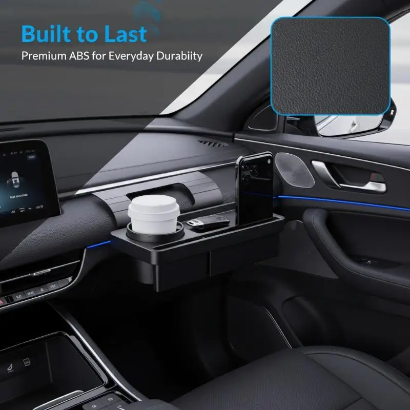 Portable Car Door Cup Holder Auto Side Window Drink Bottle Stand Phone Key Organizer With Dual Slot Accessories