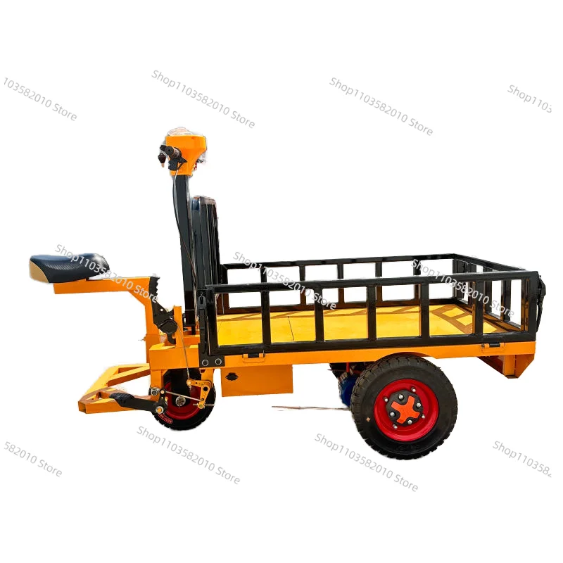 

Ce High Quality Flatbed Cargo Heavy Duty Electric Platform Hand Trolley/ride on Electric Trolley Carts Construction Machinery
