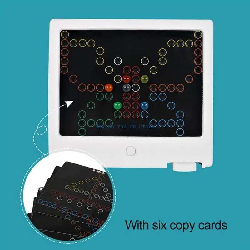 19QF Colorful Mushroom Nails LED DIY Early Educational Puzzle Game