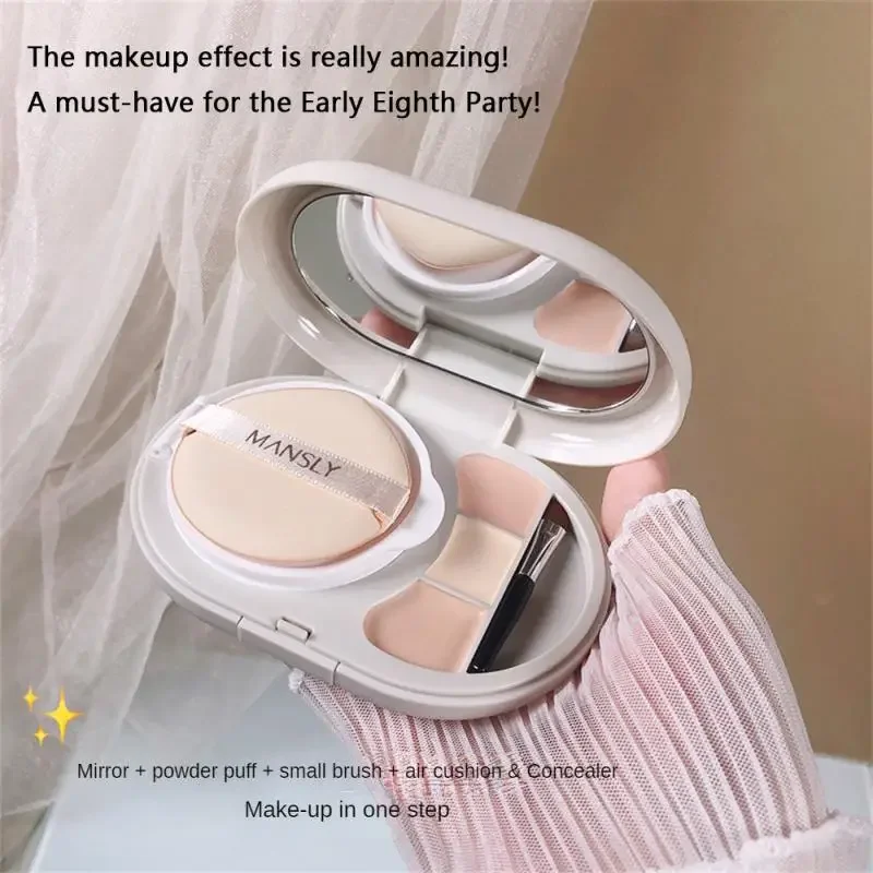 Whitening Air Cushion CC Cream With Concealer Palette Cushion Compact CC Foundation Cream For Face Korean Oil Control Cosmetics