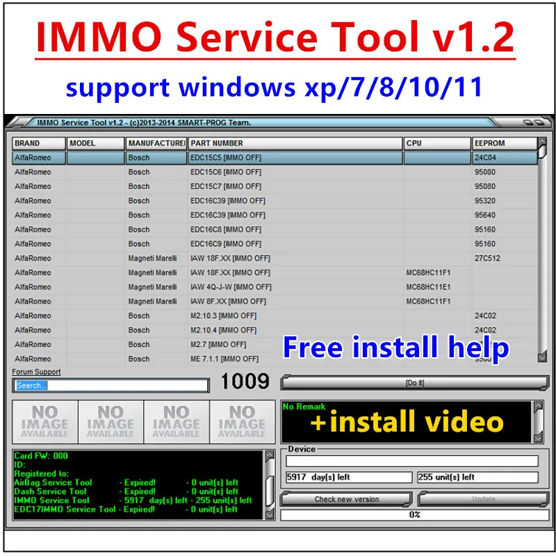 

NEWEST IMMO SERVICE TOOL V1.2 PIN Code and Immo off Edc 17 Works Support Multi-brand Support More ECU Model without Registration