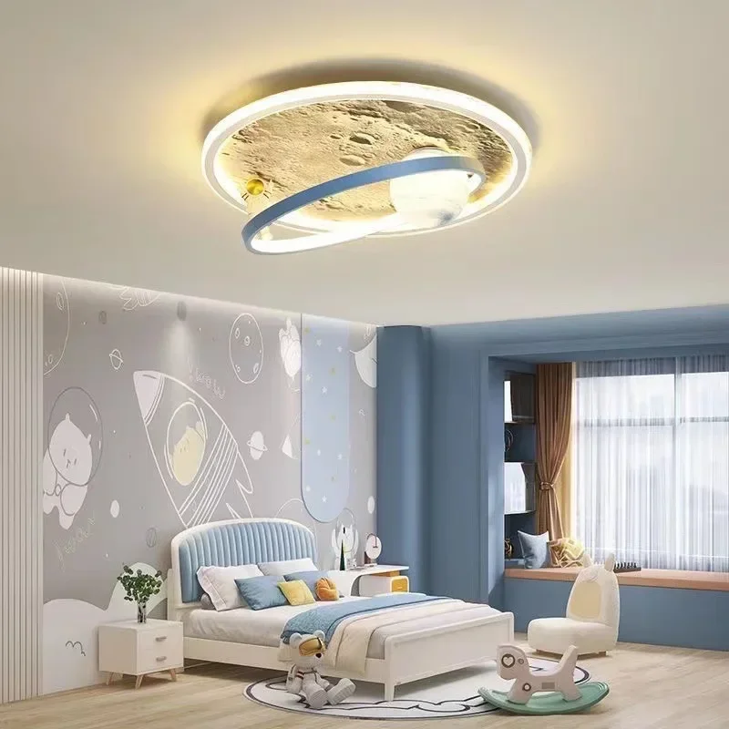 Imagem -02 - Luz de Teto Led para Astronautas Nórdicos Eletrodomésticos Lâmpada para Quarto Quarto de Crianças Planeta Decoração do Lar 2023 Novo