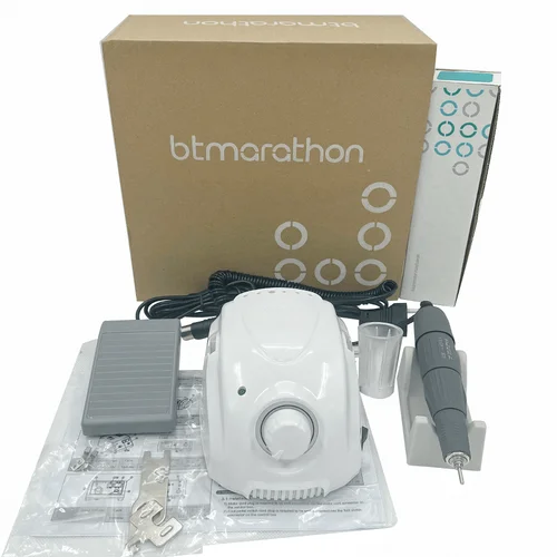 電気マニキュアおよびペディキュアマシン,65W,Mbtモデル,チャンピオン,35000rpm,sde h37l1ハンドル,ネイルファイル機器セット