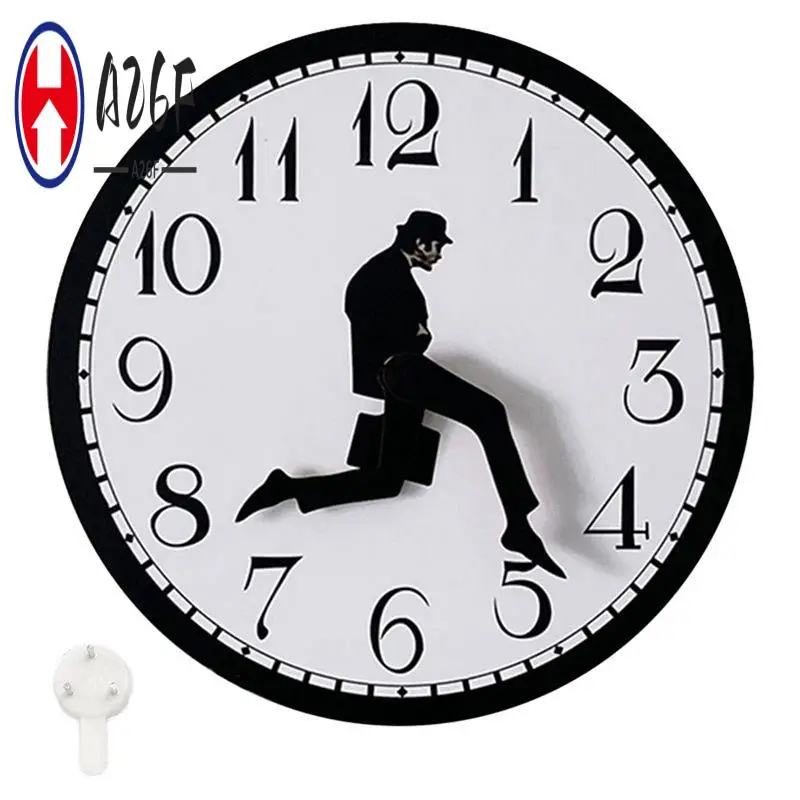 A26F-Walks Clock, Silly Walk Wall Clock, A Interesting Wall Clock For Bedroom Kitchen Living Room, Novelty Home Decor