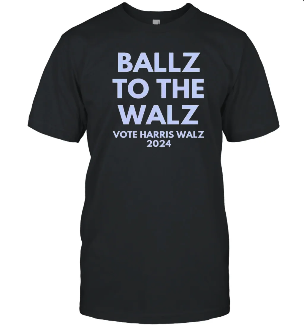 HOT Ballz To The Walz 2024 Vote Harris Walz 2024 T-Shirt Vintage Trending S-5XL