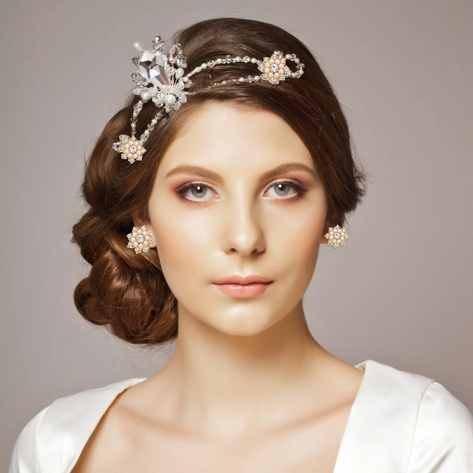 

50 шт., снежинка, кристалл, жемчужный сплав, аксессуары «сделай сам», чехол для телефона, заколка для волос, изготовление ювелирных изделий, креативные прочные декоративные подвески