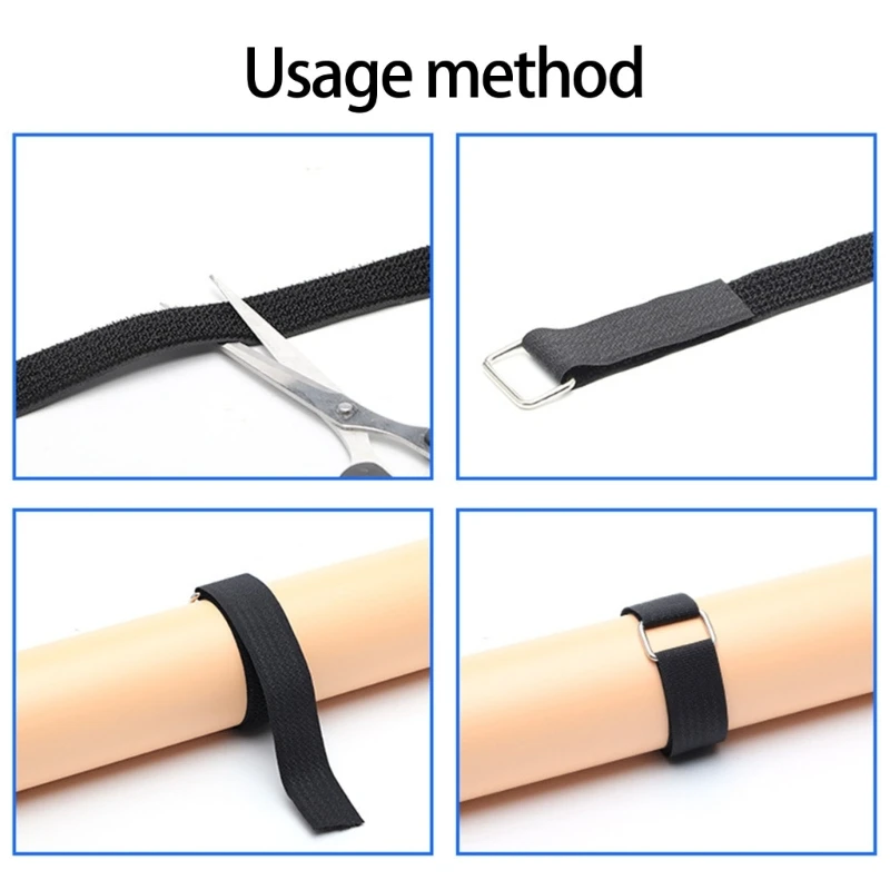  10M Auto Locking Nylon Tie 50 Reinforced Metal Buckles Wide Adjustable Straps For Outdoor Gear Organization & Binding