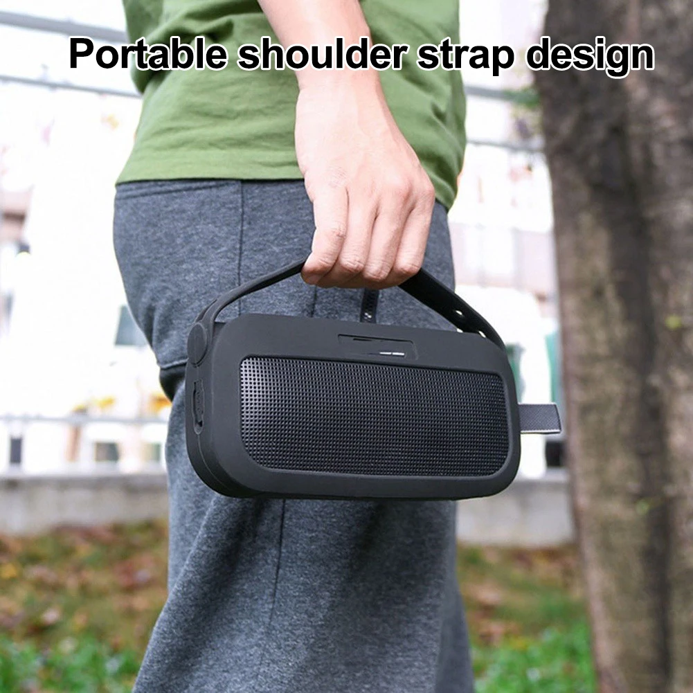 

Silicone Case With Shoulder Strap For Bose For SoundLink For Flex In 6-color Portable Soft Skin Cover Spraker Protective Shell