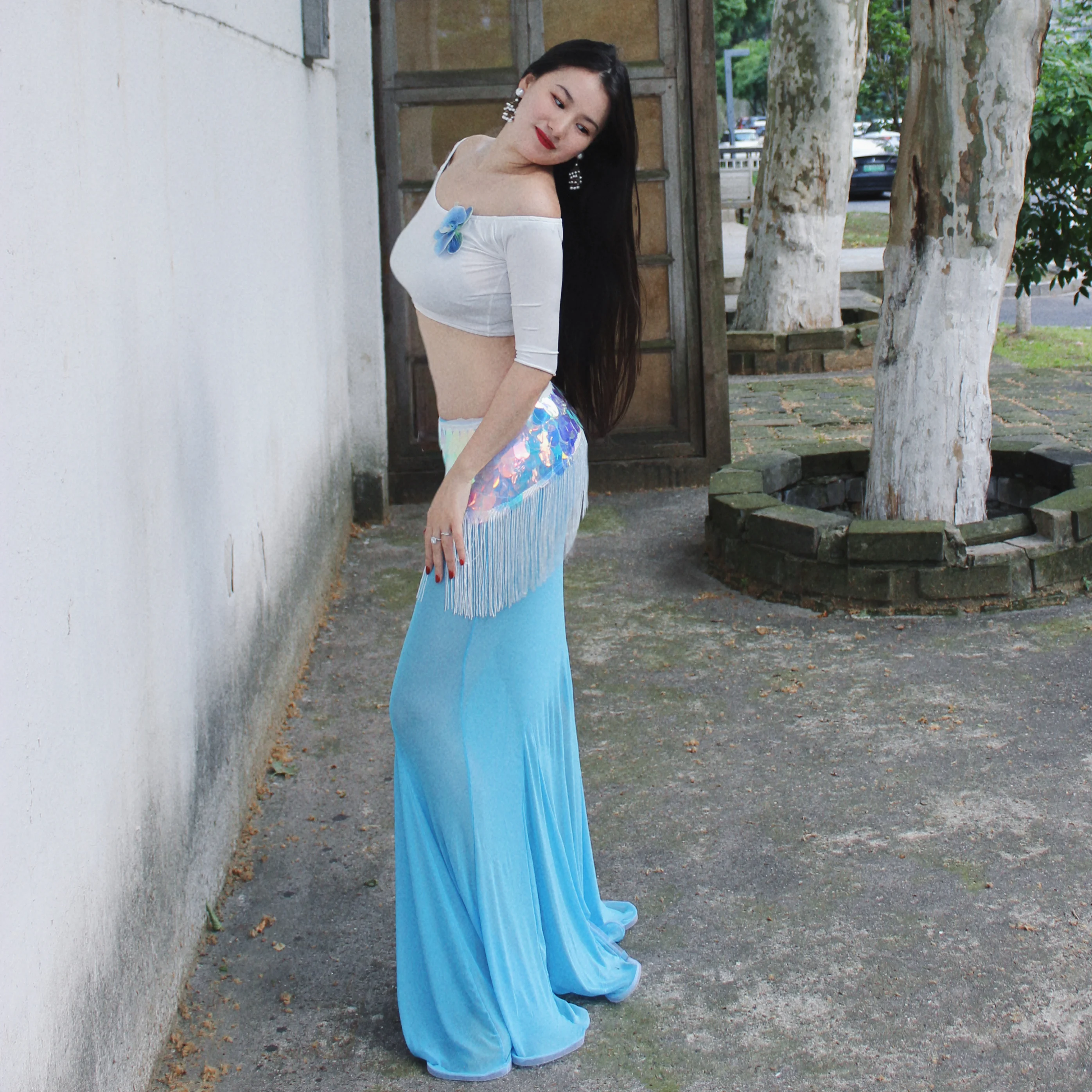 2025 New BellyDance Performance Costume Women's Advanced Sexy Training Set Oriental Dance Temperament Slimming Practice Costume