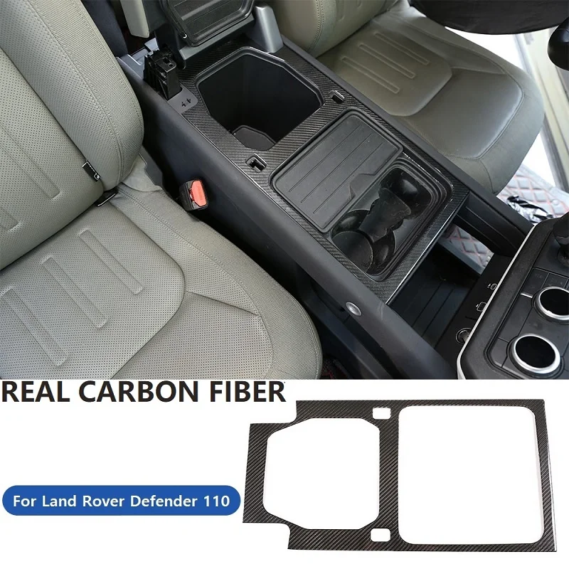 REAL CARBON FIBER For Land Rover Defender 110 2020 X P400 HSE Car Central Control Panel Frame Cover Tirm Car Accessories