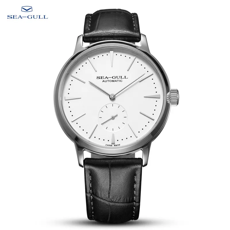 Seagull Neue Business-Uhr Herren Mechanische Armbanduhren 50m Wasserdicht Leder Valentinstag Herrenuhren Relogio Masculino 6075