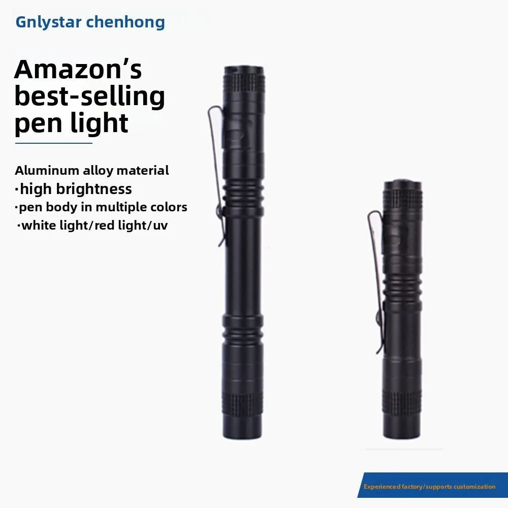 

Waterproof LED Flashlight with Pen Clip Portable Emergency Light for Camping Hiking Strong Bright Multi Functional Small Gift