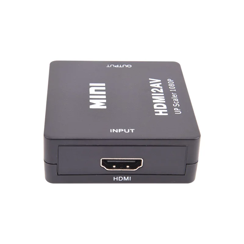 HDMI-compatible TO AV RCA CVSB L/R Video Scaler Adapter HD 1080P Video Box Converter