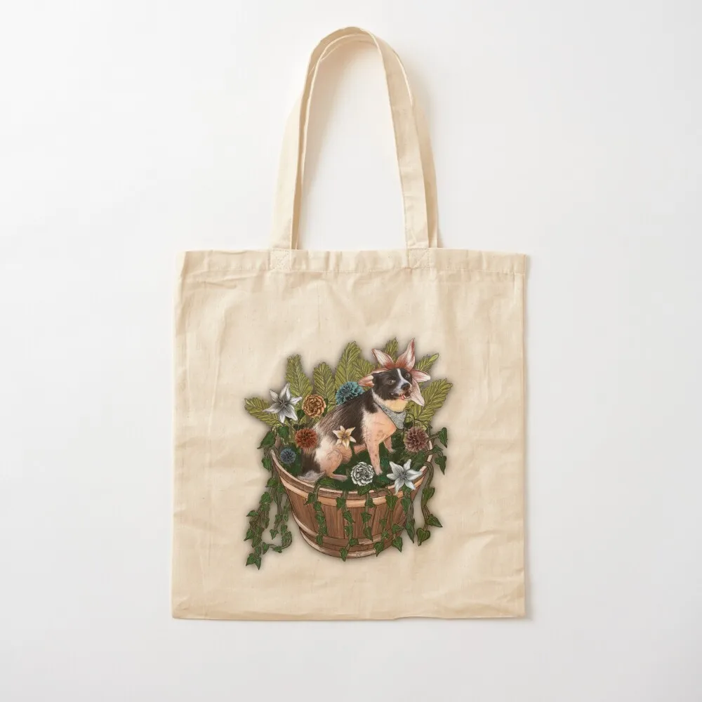 

Sparky Dog Florals Tote Bag women bag tote bag custom