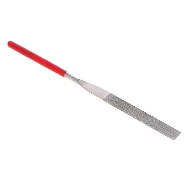 

180mm Double Sided Diamond Coated Flat File Non-slip Rubber Handle Hand Grinding Polishing File，3pcs/set
