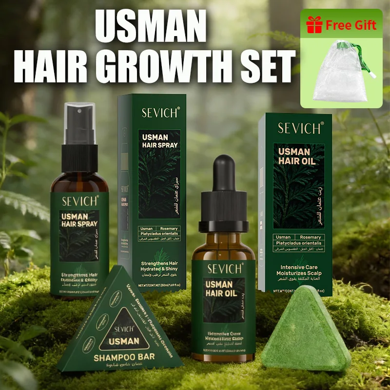 

Набор для роста волос: сыворотка для быстрого восстановления волос, эфирное масло для предотвращения выпадения волос, мыло-шампунь ручной работы, спрей для утолщения волос