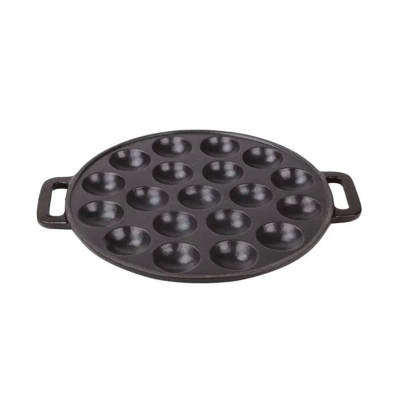 24 سنتيمتر 19 حفرة الأخطبوط الكرة الصغيرة وعاء التجارية مزدوجة الأذن جولة مقلاة خبز كرة السمك الأخطبوط حرق القالب