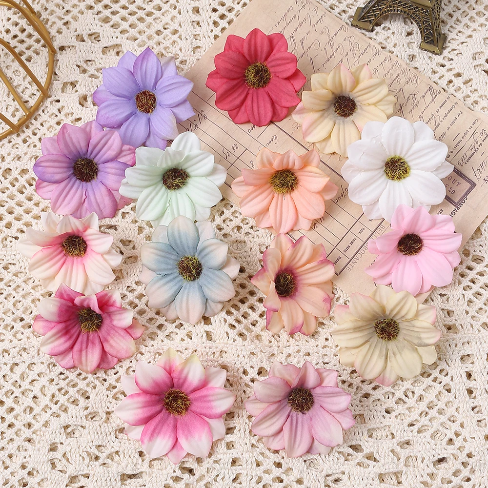 

10/20Pcs Artificial Double-Layer Sun Silk Simulation Flowers Living Room Kitchen Decoration Room Wedding Decor DIY Accessories
