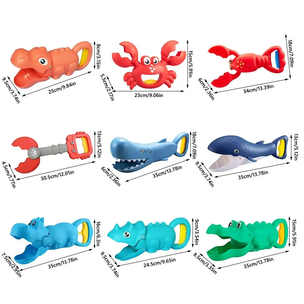 Giocattoli di sabbia da neve multicolori Giocattolo di plastica per bambini Spiaggia Scavo Pala di sabbia Creatore di palle di neve Stampi per clip di sabbia con motivo a cartoni animati