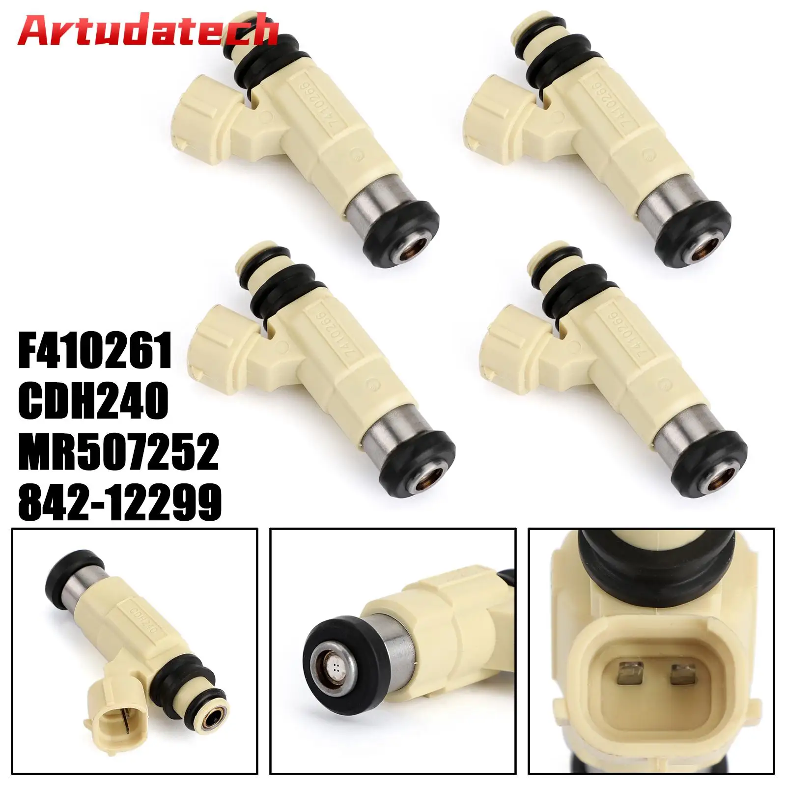 Artudatech MR507252 4PCS Fuel Injectors for Mitsubishi Eclipse Lancer For Chrysler Sebring 2.4L I4 842-12299 F410261 Auto Parts