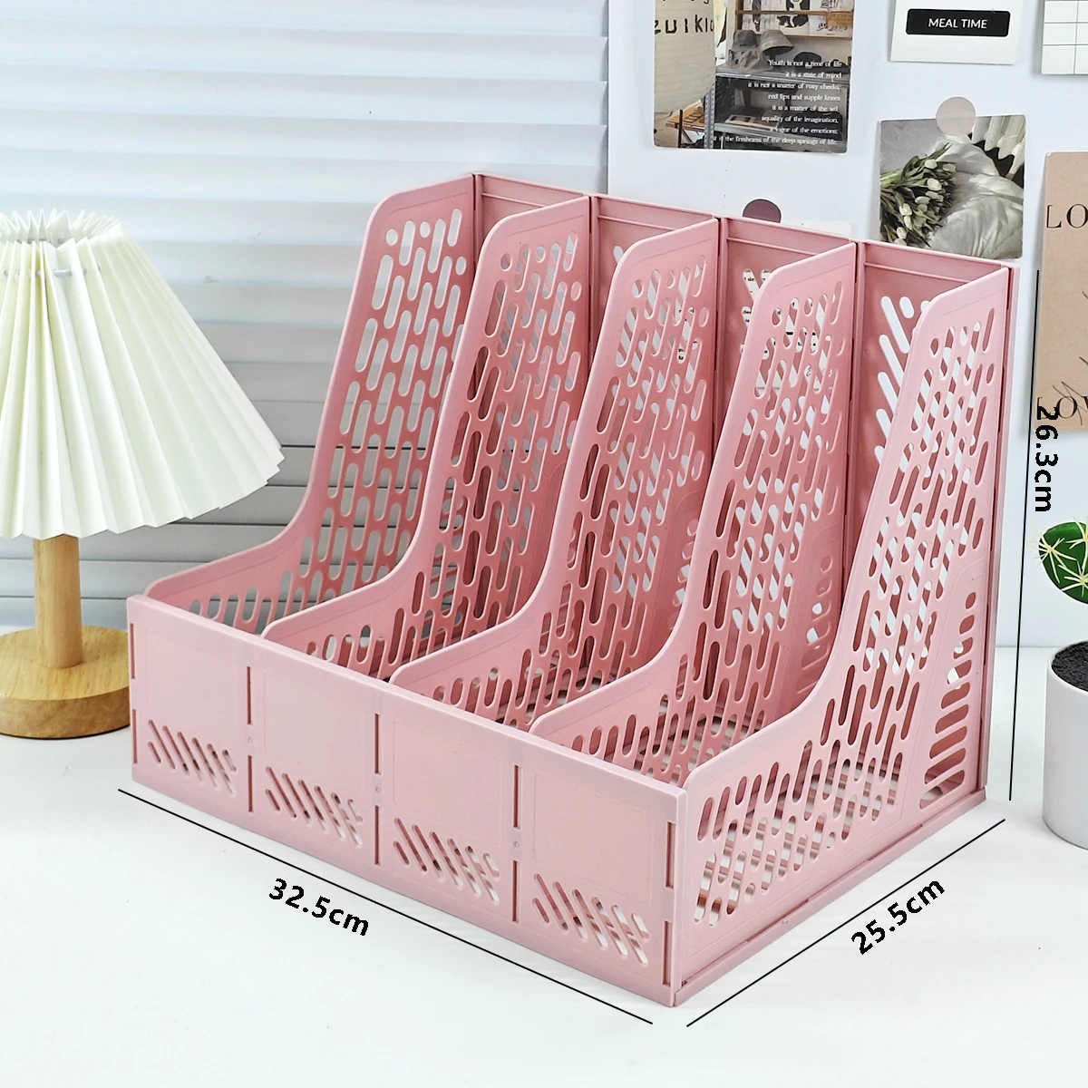 File Storage Box, A4 File Folder, Bookend File Rack, Desktop Document Organizer, File Basket, Large Capacity Office Supplies Bookshelf