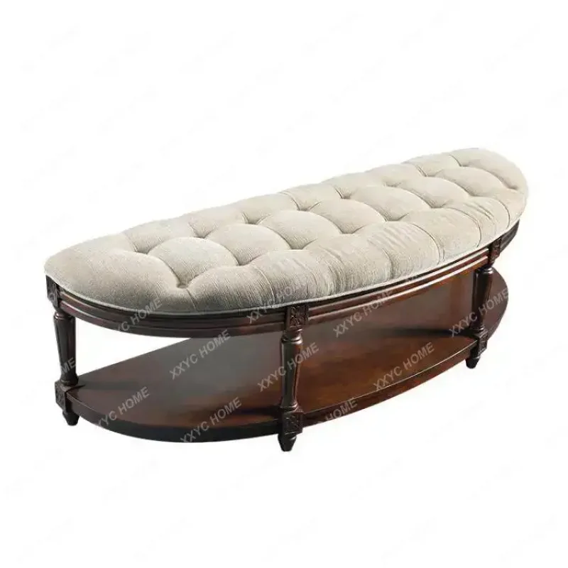 XX solid wood bedside stool simple storage buckle sofa