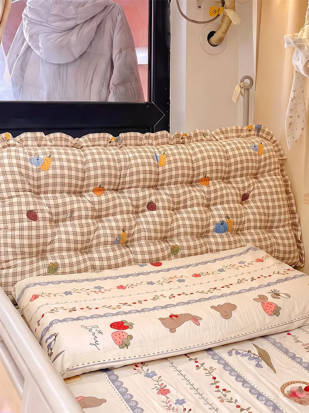 Modern Minimalist Dormitory Bed Head Pillow Single Bed Soft Cushion Backrest for Reading And Mobile Phone Play Collision Proof