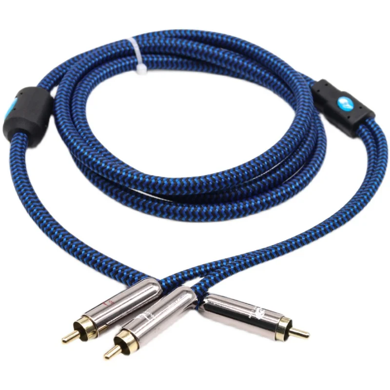 Audiophile Subwoofer Cable RCA to Dual RCA Splitter Y Cable for Sound Mixer Amp Soundbox 1:2 RCA Audio Cable 1M 2M 3M 5M 8M 10M