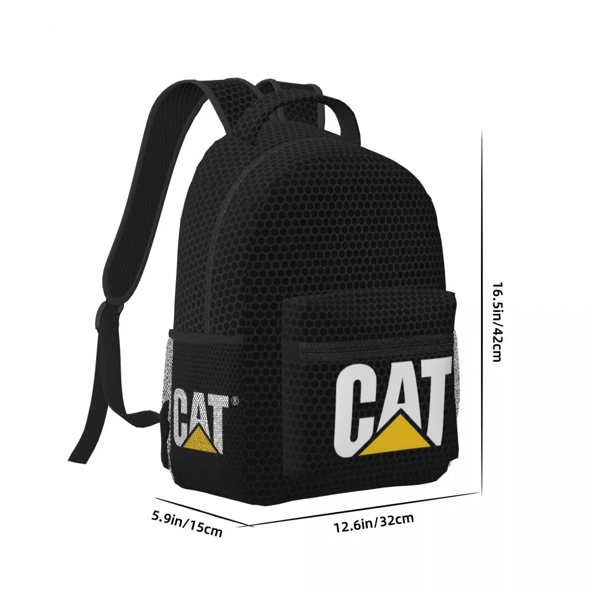 CAT-CATERPILLAR Student School Bookbag Canvas Daypack Elementary High College Travel Bags 17in