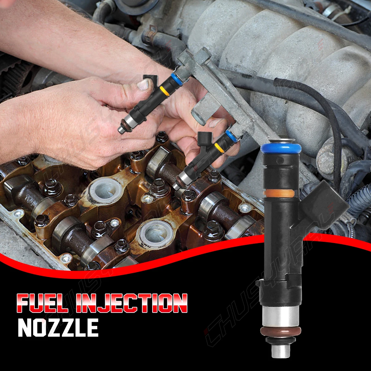 4pcs 12 Hole Fuel Injector 0280158105 1361203 7L5Z9F593AA For Mercury Milan Mazda Tribute B2300 FFord Ranger Fusion Escape 2.3L